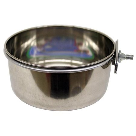 QT DOG QT Dog 010CL-SCC20 Stainless Steel Coop Cups With Steel Clamp Holders 010CL-SCC20